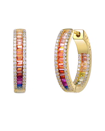 Genevive 14k Over Silver Earrings In Gold