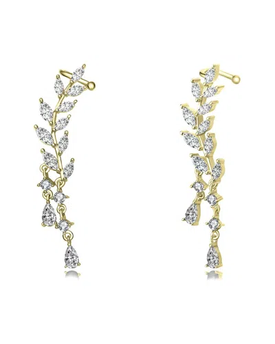 Genevive 14k Over Silver Earrings In Gold