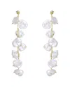 Genevive 14k Over Silver Freshwater Pearl Earrings