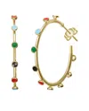 Genevive 14k Over Silver Hoops