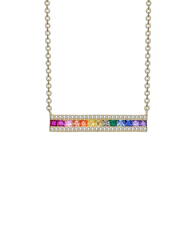 Genevive 14k Over Silver Necklace In Multi