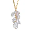 Genevive 14k Over Silver Pearl Necklace