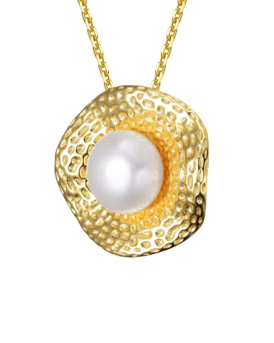 Genevive 14k Over Silver Pearl Pendant Necklace