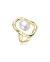Genevive 14k Over Silver Pearl Ring