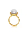 Genevive 14k Over Silver Pearl Ring