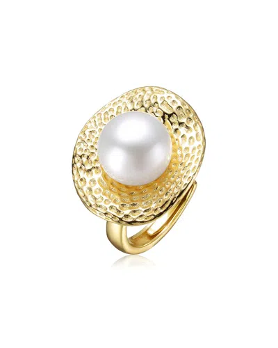 Genevive 14k Over Silver Pearl Ring