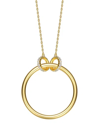 Genevive 14k Over Silver Pendant Necklace In Gold