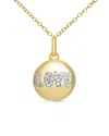 Genevive 14k Over Silver Pendant Necklace