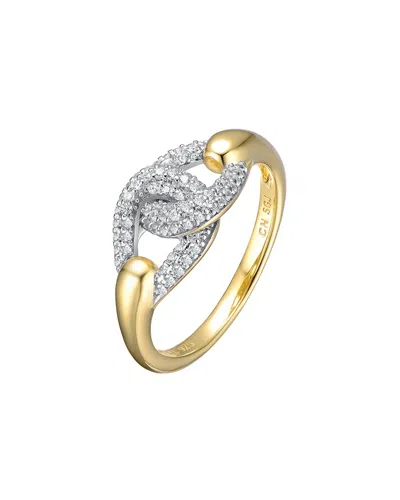 GENEVIVE GENEVIVE 14K OVER SILVER RING