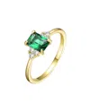 Genevive 14k Over Silver Ring In Gold