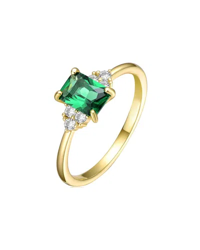 Genevive 14k Over Silver Ring In Gold