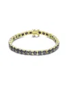 Genevive 14k Plated Tennis Bracelet