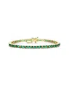 Genevive 14k Plated Tennis Bracelet