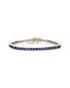 Genevive 14k Plated Tennis Bracelet