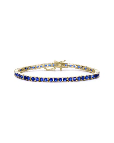 Genevive 14k Plated Tennis Bracelet