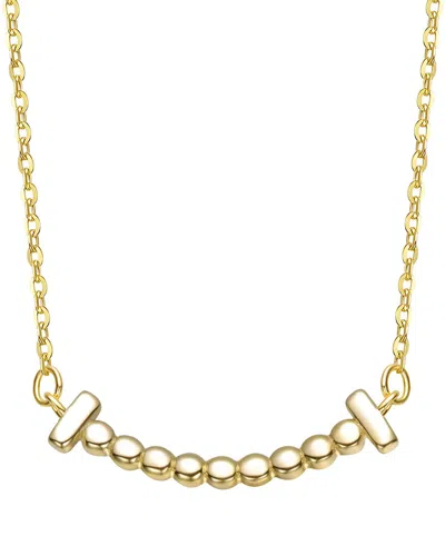 Genevive 14k Plated Bar Necklace In Purple