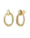 Genevive 14k Plated Cz Dangle Earrings