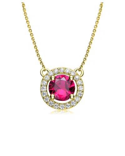 Genevive 14k Plated Cz Necklace