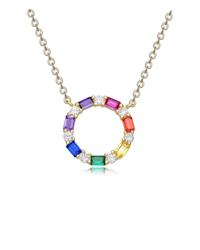Genevive 14k Plated Cz Necklace
