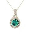 Genevive 14k Plated Pendant Necklace