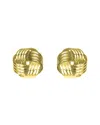 Genevive 14k Plated Twisted Studs