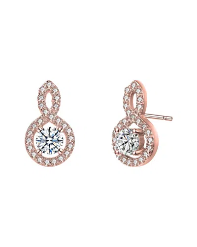 Genevive 14k Rose Gold Plated Earrings
