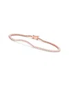 Genevive 14k Rose Gold Vermeil Cz Bracelet