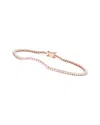 Genevive 14k Rose Gold Vermeil Cz Bracelet