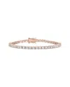 Genevive 14k Rose Gold Vermeil Cz Tennis Bracelet
