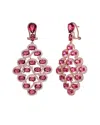 Genevive 14k Rose Gold Vermeil Cz Drop Earrings