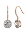 Genevive 14k Rose Gold Vermeil Cz Earrings
