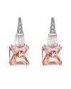 Genevive 14k Rose Gold Vermeil Cz Earrings