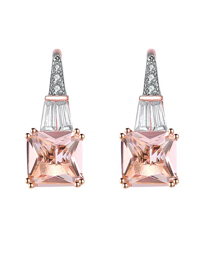 Genevive 14k Rose Gold Vermeil Cz Earrings