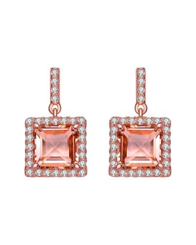 Genevive 14k Rose Gold Vermeil Cz Earrings
