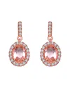 Genevive 14k Rose Gold Vermeil Cz Earrings