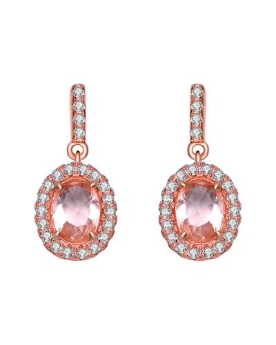 Genevive 14k Rose Gold Vermeil Cz Earrings