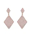 Genevive 14k Rose Gold Vermeil Cz Geometric Earrings