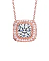 Genevive 14k Rose Gold Vermeil Cz Necklace