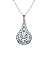 Genevive 14k Rose Gold Vermeil Cz Necklace