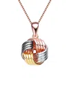 Genevive 14k Rose Gold Vermeil Cz Necklace