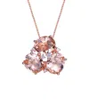 Genevive 14k Rose Gold Vermeil Cz Necklace