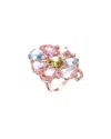 Genevive 14k Rose Gold Vermeil Cz Ring