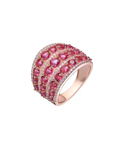 Genevive 14k Rose Gold Vermeil Cz Ring