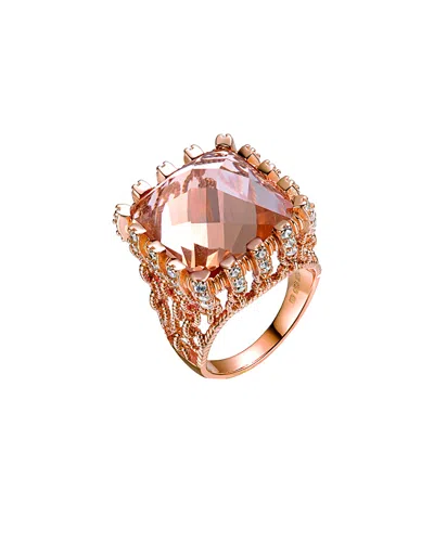 Genevive 14k Rose Gold Vermeil Cz Ring