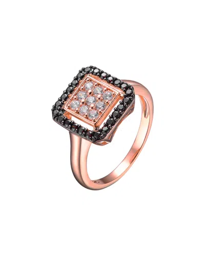 Genevive 14k Rose Gold Vermeil Cz Ring