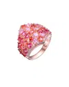 Genevive 14k Rose Gold Vermeil Cz Ring