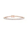 Genevive 14k Rose Gold Vermeil Cz Tennis Bracelet