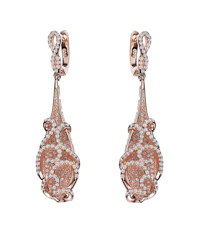 Genevive 14k Rose Gold Vermeil Drop Earrings