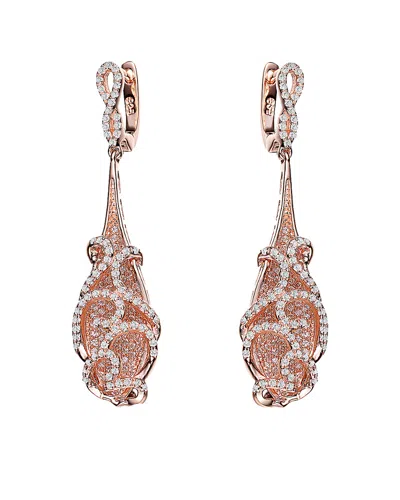 Genevive 14k Rose Gold Vermeil Drop Earrings