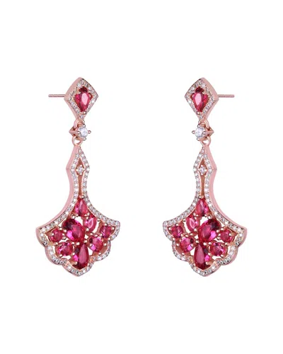 Genevive 14k Rose Gold Vermeil Earrings